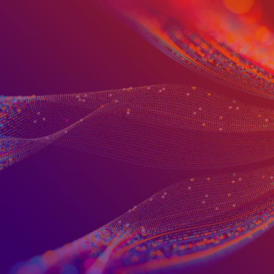 abstract digital art piece featuring flowing, ethereal lines in soft pastel colors, primarily blues and pinks