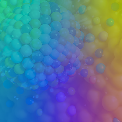 atomic nuclues weith color gradient