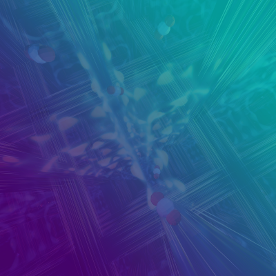 an abstract digital graphic featuring a gradient of blue, purple, and green hues