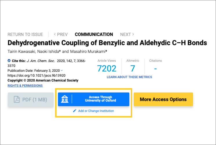 Federated access using your campus/institution credentials
