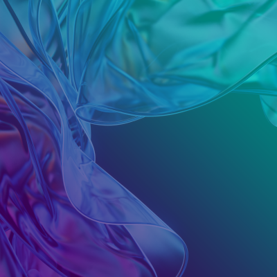 Blue ribbon on a blue/cyan background